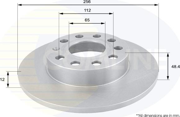 Comline ADC1448 - Тормозной диск www.autospares.lv