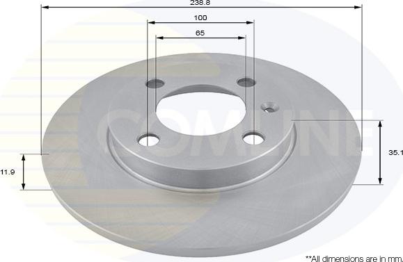 Comline ADC1402 - Bremžu diski www.autospares.lv