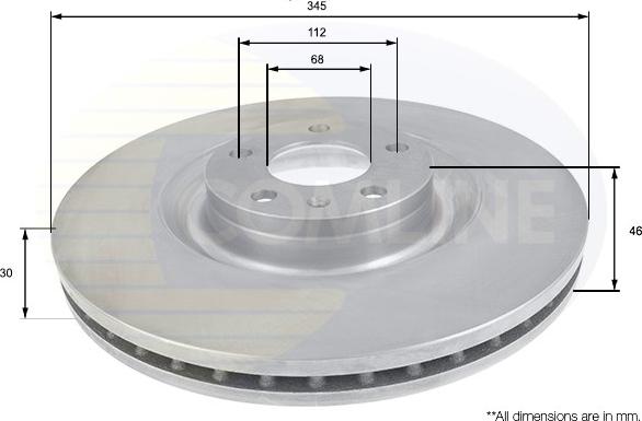 Comline ADC1484V - Bremžu diski www.autospares.lv