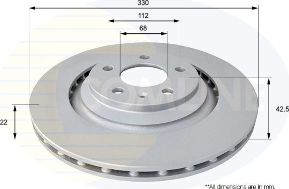 Comline ADC1483V - Bremžu diski www.autospares.lv