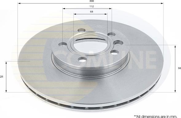 Comline ADC1434V - Bremžu diski autospares.lv