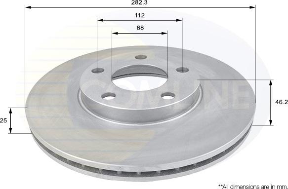 Comline ADC1425V - Brake Disc www.autospares.lv