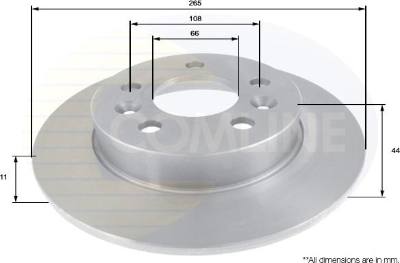 Comline ADC1541 - Тормозной диск www.autospares.lv