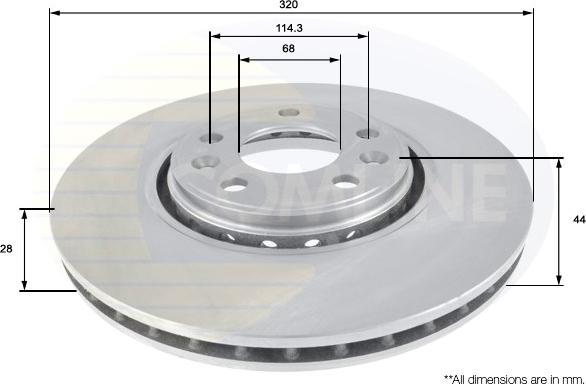 Comline ADC1582V - Bremžu diski www.autospares.lv