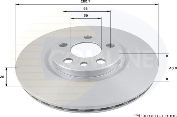 Comline ADC1522V - Bremžu diski www.autospares.lv