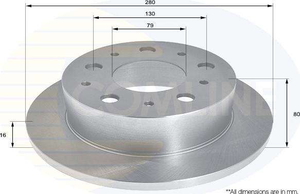 Comline ADC1578 - Тормозной диск www.autospares.lv