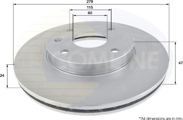 Comline ADC1097V - Brake Disc www.autospares.lv