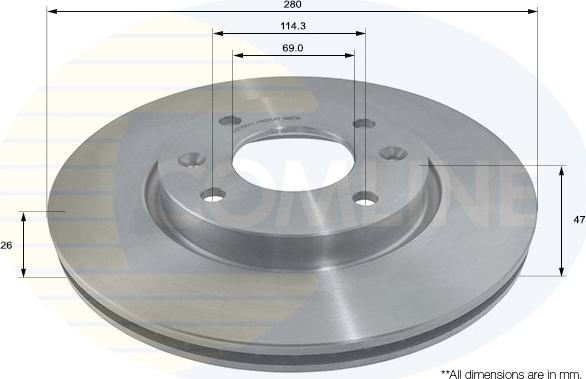 Comline ADC1064V - Bremžu diski www.autospares.lv