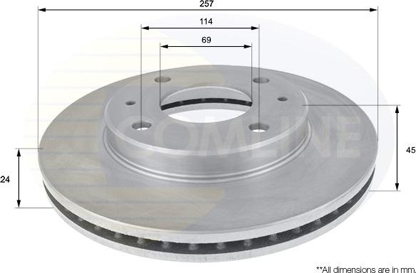 Comline ADC1035V - Bremžu diski www.autospares.lv