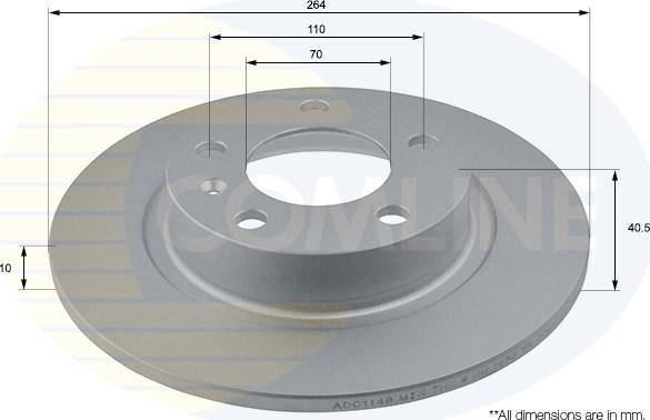 Comline ADC1148 - Bremžu diski www.autospares.lv