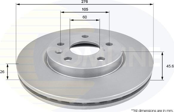 Comline ADC1151V - Bremžu diski www.autospares.lv