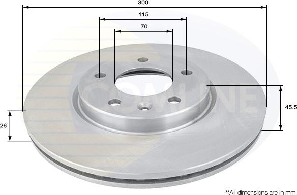 Comline ADC1153V - Bremžu diski www.autospares.lv