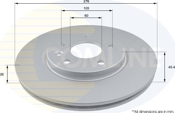 Comline ADC1167V - Bremžu diski www.autospares.lv