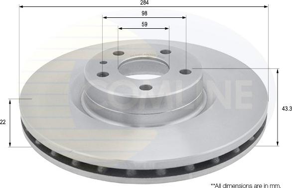 Comline ADC1848V - Bremžu diski www.autospares.lv