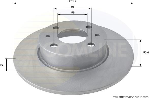 Comline ADC1809 - Bremžu diski www.autospares.lv