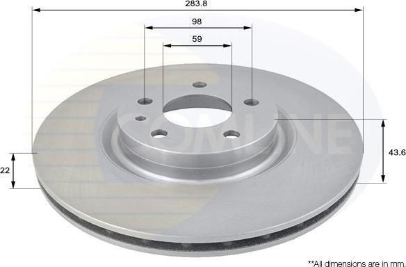 Comline ADC1805V - Bremžu diski www.autospares.lv