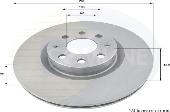 Comline ADC1819V - Bremžu diski www.autospares.lv