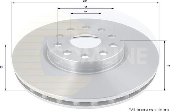 Comline ADC1824V - Bremžu diski autospares.lv