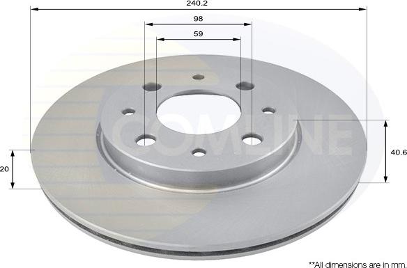 Comline ADC1821V - Bremžu diski www.autospares.lv