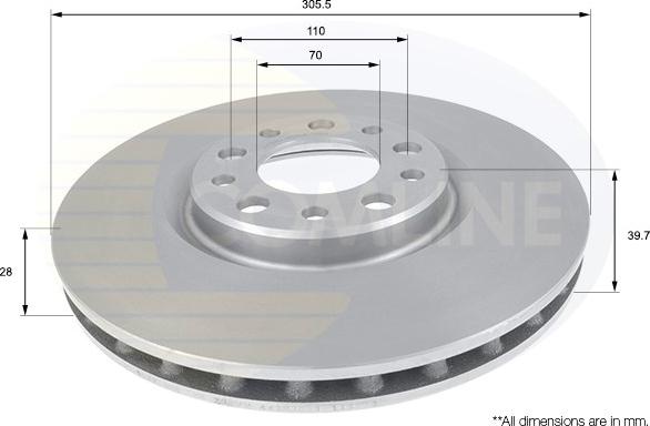 Comline ADC1828V - Bremžu diski www.autospares.lv