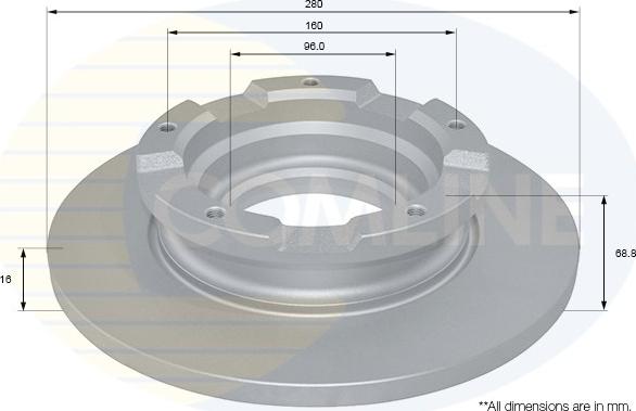 Comline ADC1241 - Bremžu diski www.autospares.lv