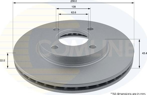 Comline ADC1206V - Bremžu diski www.autospares.lv