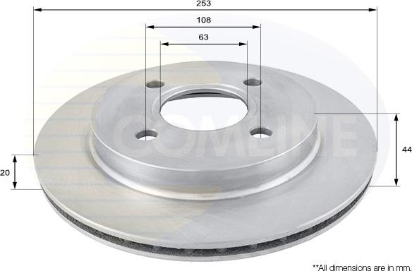 Comline ADC1217V - Bremžu diski www.autospares.lv