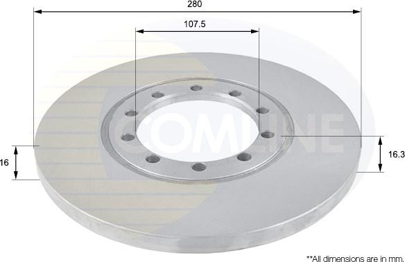 Comline ADC1233 - Brake Disc www.autospares.lv