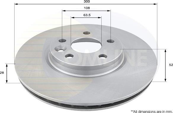 Comline ADC1237V - Bremžu diski autospares.lv