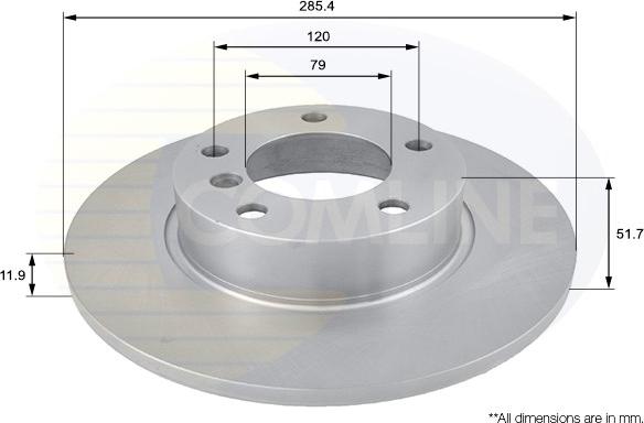 Comline ADC1701 - Тормозной диск www.autospares.lv