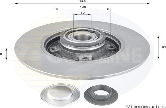 Comline ADC3002 - Тормозной диск www.autospares.lv