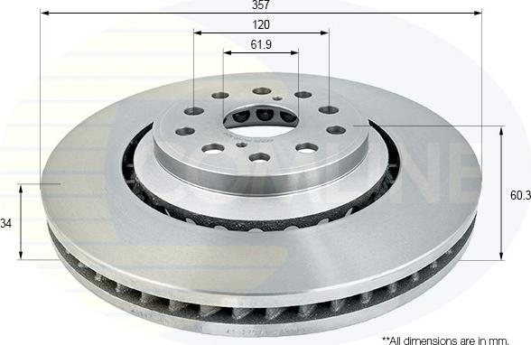 Comline ADC2511V - Bremžu diski autospares.lv