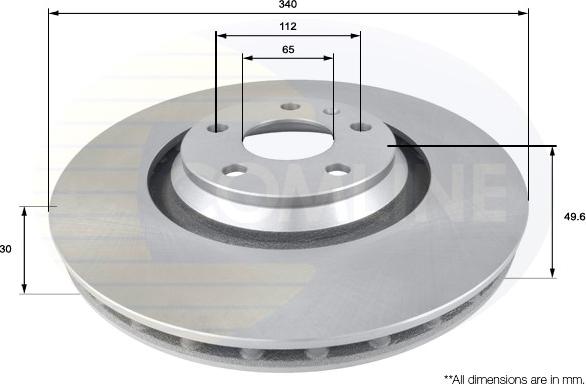 Comline ADC2605V - Bremžu diski www.autospares.lv