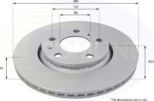 Comline ADC2608V - Brake Disc www.autospares.lv