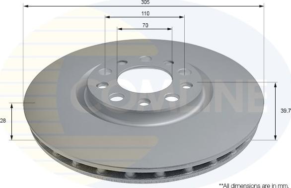 Comline ADC2842V - Bremžu diski www.autospares.lv