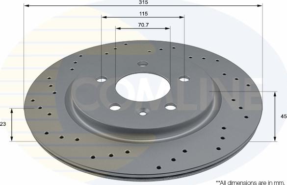 Comline ADC2852V - Bremžu diski www.autospares.lv