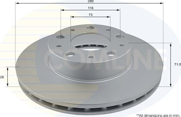 Comline ADC2834V - Bremžu diski autospares.lv