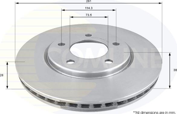 Comline ADC2304V - Bremžu diski autospares.lv