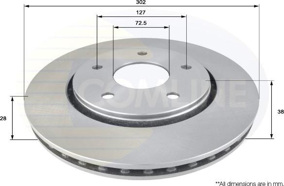 Comline ADC2324V - Bremžu diski www.autospares.lv