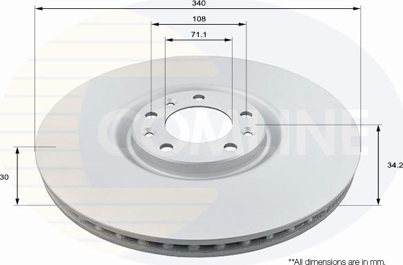 Comline ADC2716V - Bremžu diski www.autospares.lv