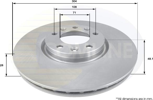 Comline ADC2711V - Bremžu diski autospares.lv