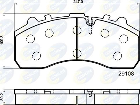 Comline CBP9042MK - Bremžu uzliku kompl., Disku bremzes www.autospares.lv