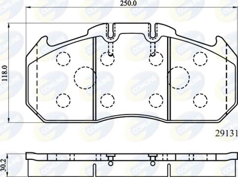 Comline CBP9058MK - Bremžu uzliku kompl., Disku bremzes www.autospares.lv