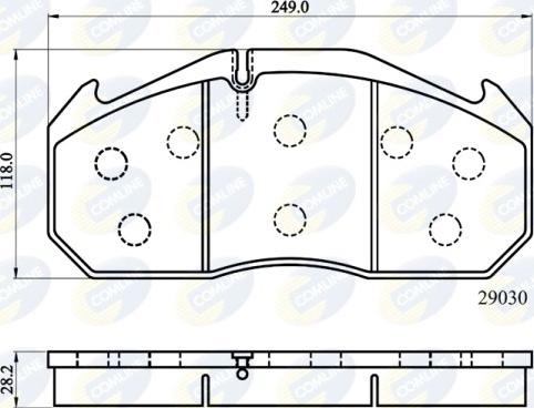 Comline CBP9014MK - Bremžu uzliku kompl., Disku bremzes autospares.lv