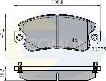 Comline CBP4129 - Bremžu uzliku kompl., Disku bremzes autospares.lv