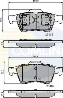 Comline CBP0946 - Тормозные колодки, дисковые, комплект www.autospares.lv