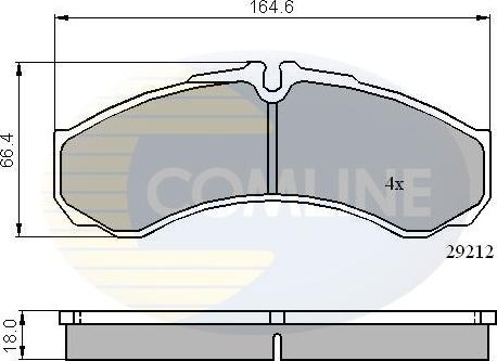 Comline CBP0909 - Bremžu uzliku kompl., Disku bremzes autospares.lv