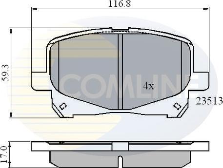 Comline CBP0904 - Bremžu uzliku kompl., Disku bremzes autospares.lv