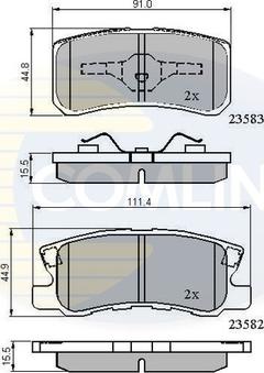 Comline CBP0905 - Brake Pad Set, disc brake www.autospares.lv