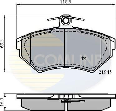 Comline CBP0989 - Bremžu uzliku kompl., Disku bremzes autospares.lv